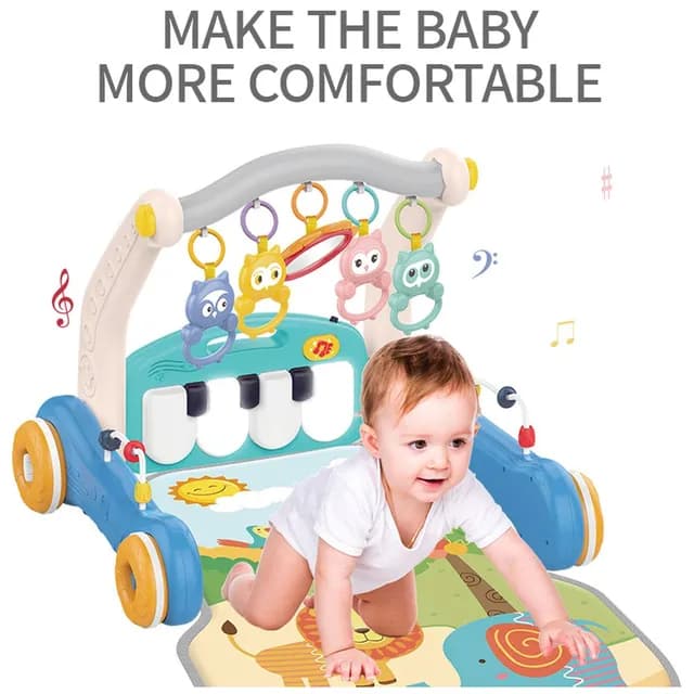 تشک بازی و واکر ۲ در ۱ هانگر مدل Huanger 2-In-1 Piano Playmat ایتم HE0637 — تصویر ۶