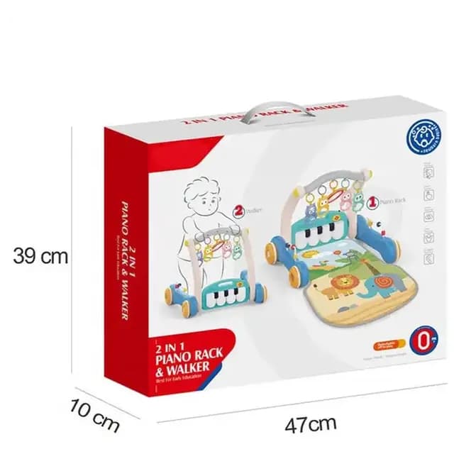 تشک بازی و واکر ۲ در ۱ هانگر مدل Huanger 2-In-1 Piano Playmat ایتم HE0637 — تصویر ۲