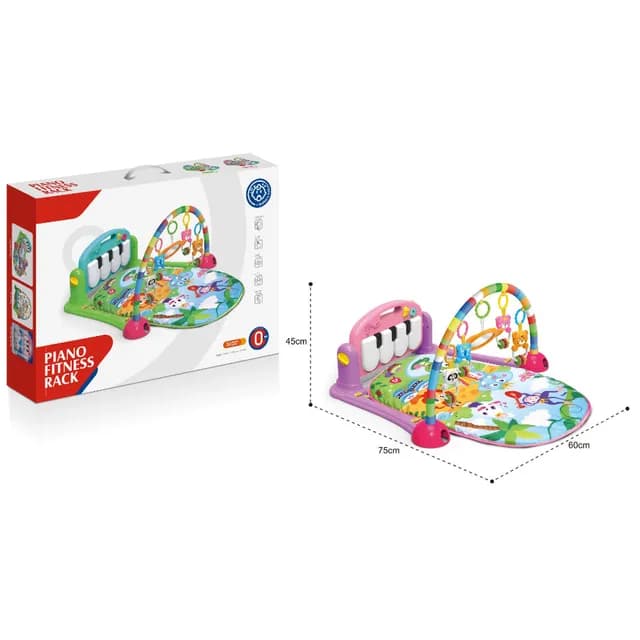 تشک و پلی جیم پیانو دار هانگر مدل Baby Play Gym Piano Mat Pink آیتم HE0604 — تصویر ۶