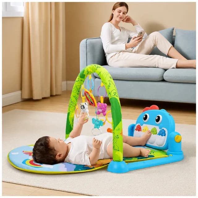 تشک بازی پیانو دار هوانگر مدل Huanger Baby Piano Playmat ایتم HE0643 — تصویر ۵