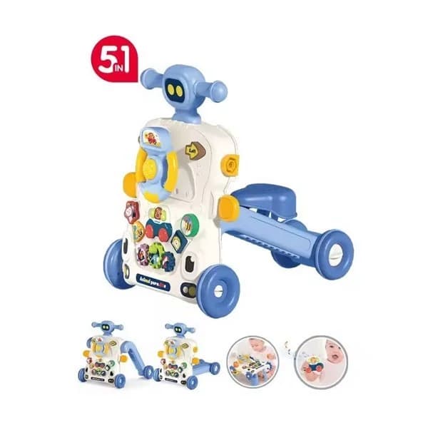 واکر چند کاره کودک Toys-Egypt طرح 5 در 1 آبی — تصویر ۳