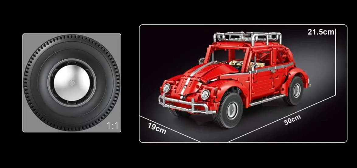 لگوی تکنیک داینامیک و کنترلی مدل فولکس‌واگن بیتل (Volkswagen Beetle / VW Bug) آیتم T 5049 — تصویر ۸