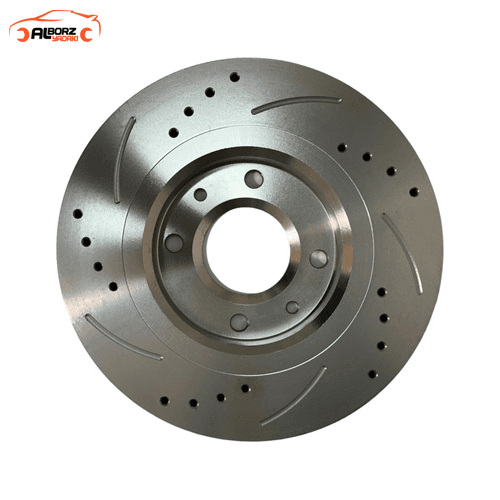 دیسک چرخ جلو پژو 405 ، پژو پارس و سمند LX سوراخدار ASMCo (یک جفت) — تصویر ۳