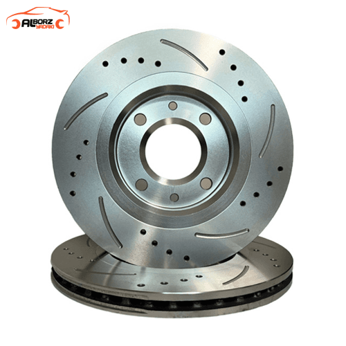دیسک چرخ جلو پژو 405 ، پژو پارس و سمند LX سوراخدار ASMCo (یک جفت)