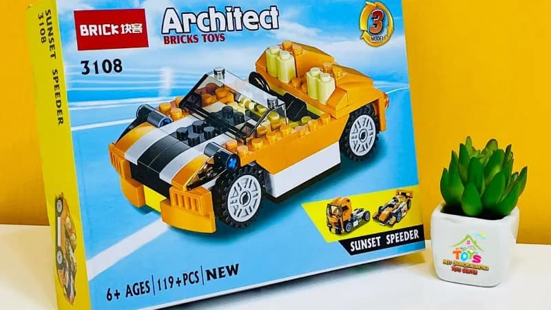 لگو ماشین اسپرت BRICK مدل Sunset Speeder آیتم 3108 | ساختنی 3 در 1
