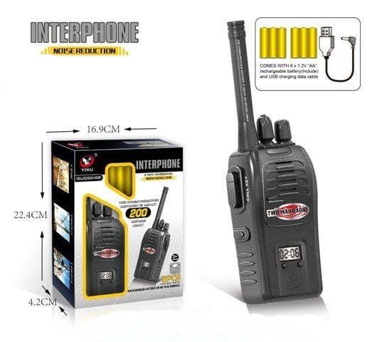 بی‌سیم شارژی (واکی تاکی) مدل اینترفون – برد ۲۰۰ متر | Interphone
