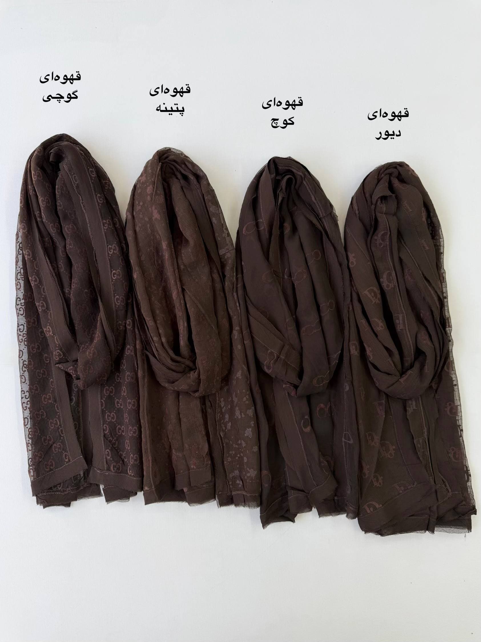 شال حریر مخمل کوب مارک وارداتی 283 — تصویر ۴