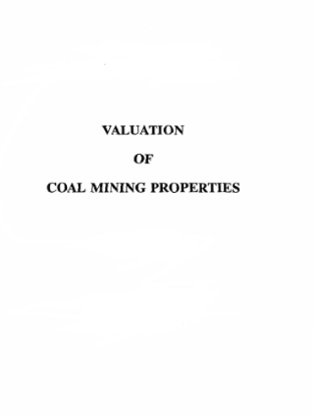 کتاب Valuation of a Coal Mining Property (ارزیابی یک معدن زغال‌سنگ) نسخه انگلیسی PDF | نایلز ای. گروسنور