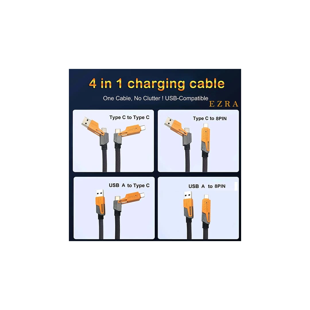 کابل تبدیل TYPE-C/ USB-A به لایتنینگ مدل AZRA DC 364 — تصویر ۵