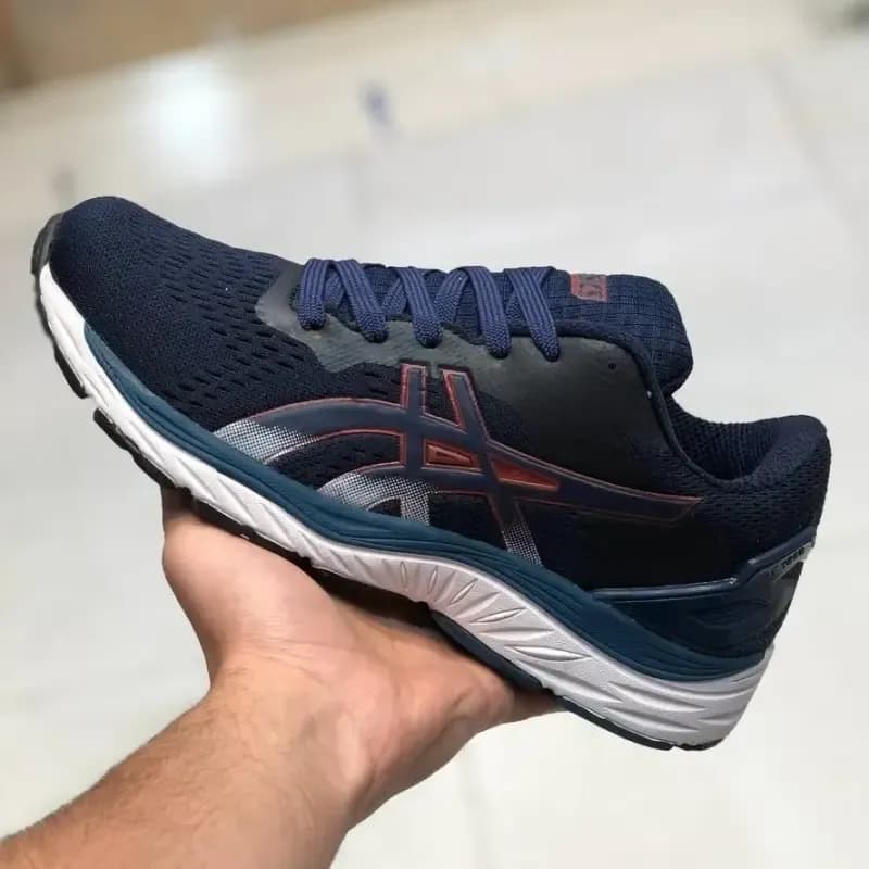 کفش اسیکس Gel Nimbus مردانه سورمه ای اسپرت تنفسی راحت پیاده روی — تصویر ۸