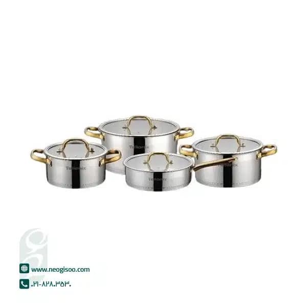 سرویس قابلمه استیل تلیونیکس مدل TSC3627 (8 پارچه) | با گارانتی 18 ماهه انتخابی