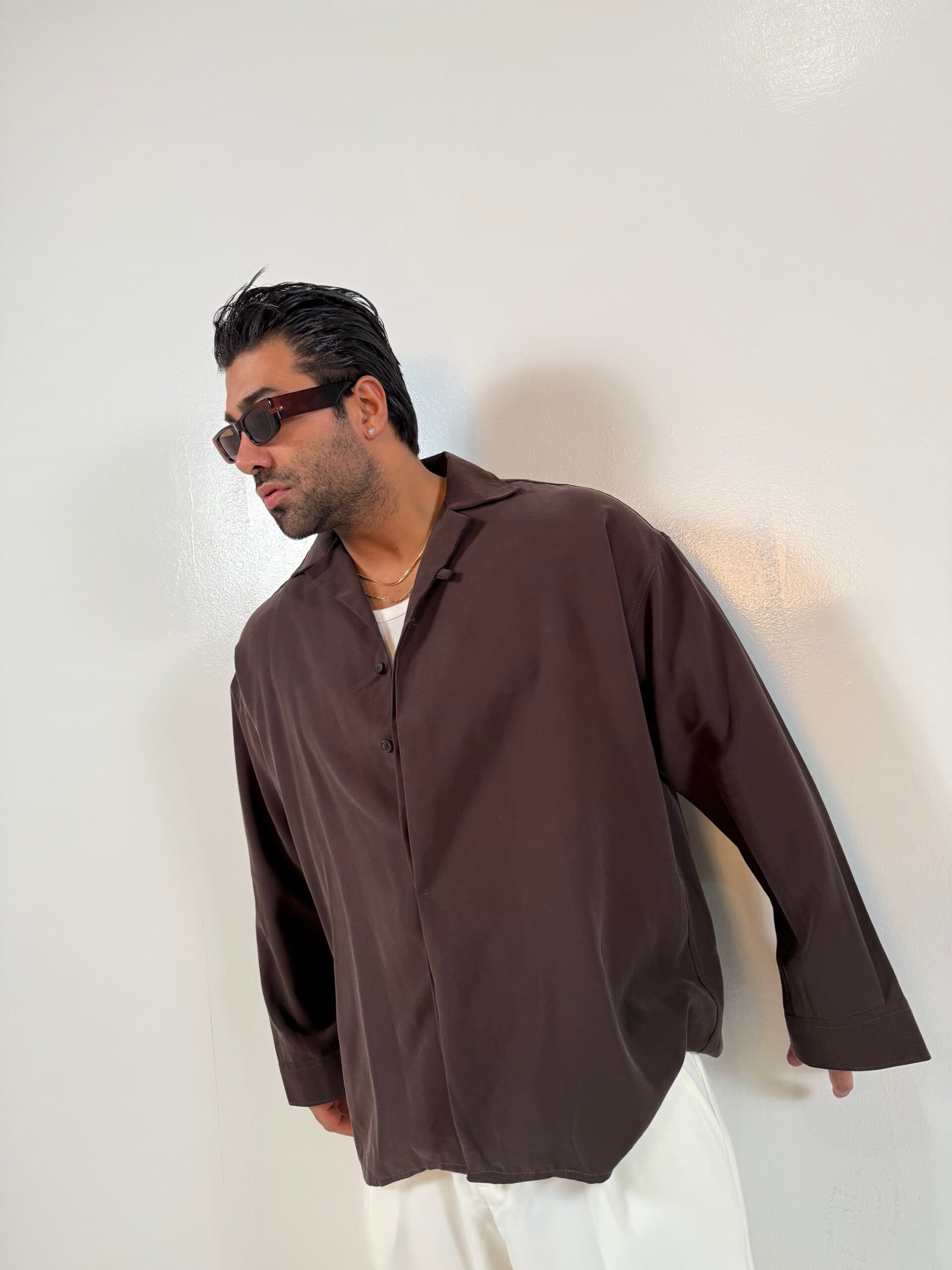 پیراهن پارچه کوپرا مردانه — تصویر ۲