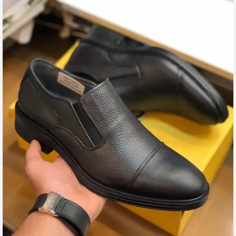 کفش مجلسی مردانه چرم طبیعی مدل دایموند با زیره طبی پیو — تصویر ۶