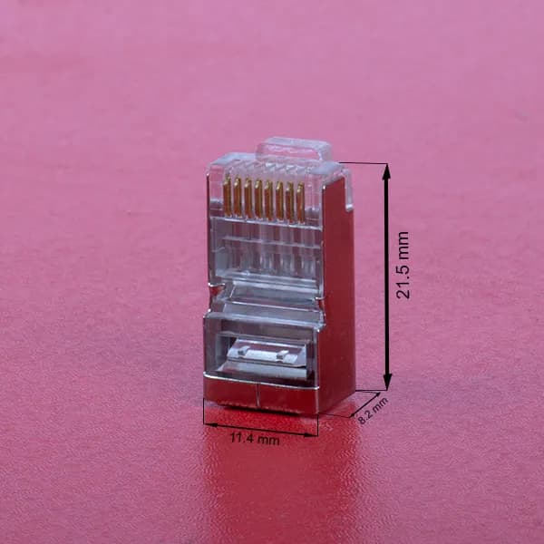 سوکت شبکه امپ Cat6 SFTP AMP (بسته 100 عددی) — تصویر ۲