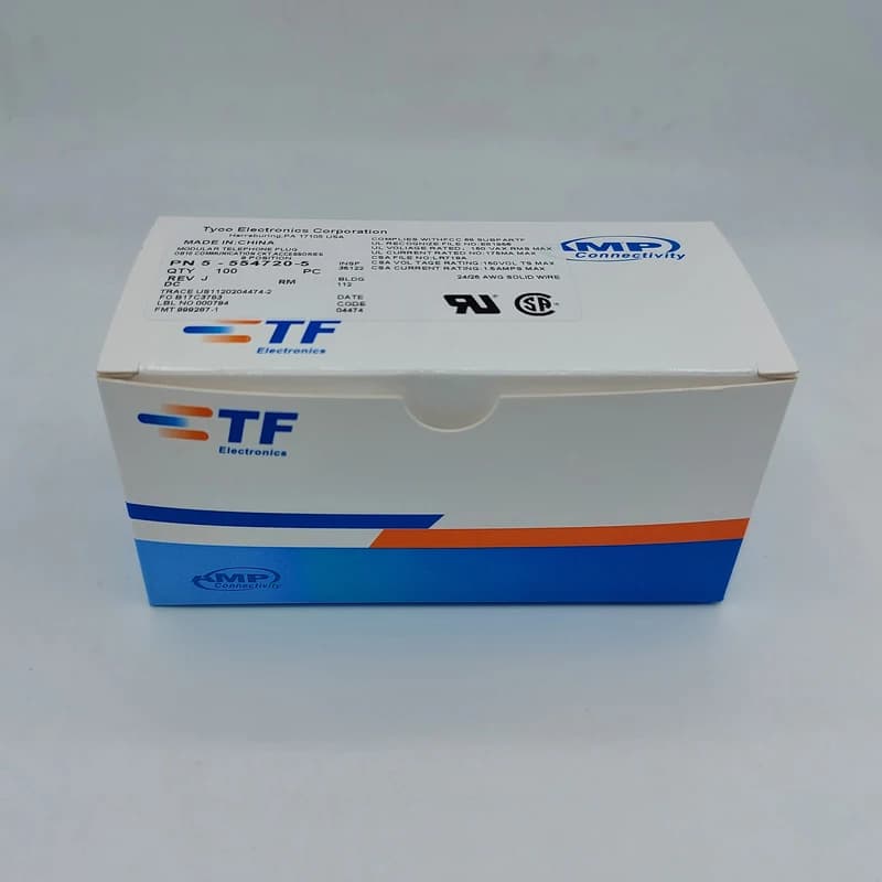 سوکت شبکه CAT6 امپ مدل UTP بسته 100 عددی — تصویر ۲