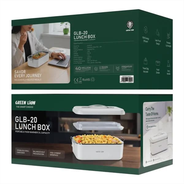 لانچ باکس گرمکن غذا گرین لاین مدل GLB-20 GNGB20LBXWH — تصویر ۲