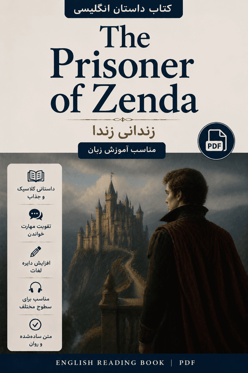 کتاب داستان انگلیسی The Prisoner of Zenda (زندانی زندا) مناسب آموزش زبان PDF
