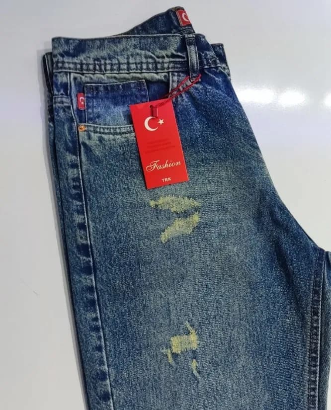 شلوار جین مام آبی‌گازوئیلی TURK — تصویر ۳