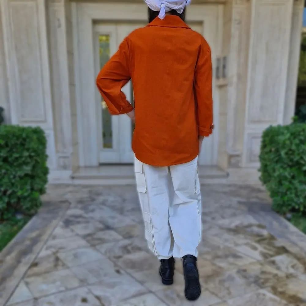 شومیز شلوار کارگو کتان — تصویر ۲