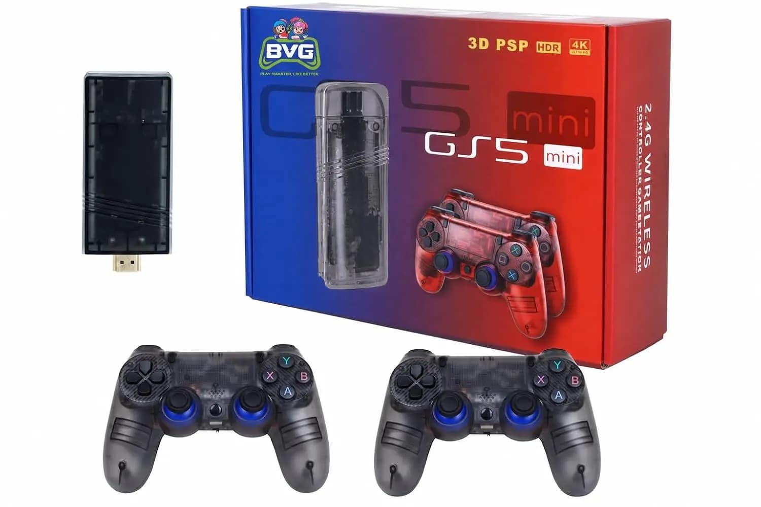 کنسول بازی رترو GS5 Mini برند BVG با ۶۴ گیگابایت حافظه و بیش از ۳۰۰۰۰ بازی