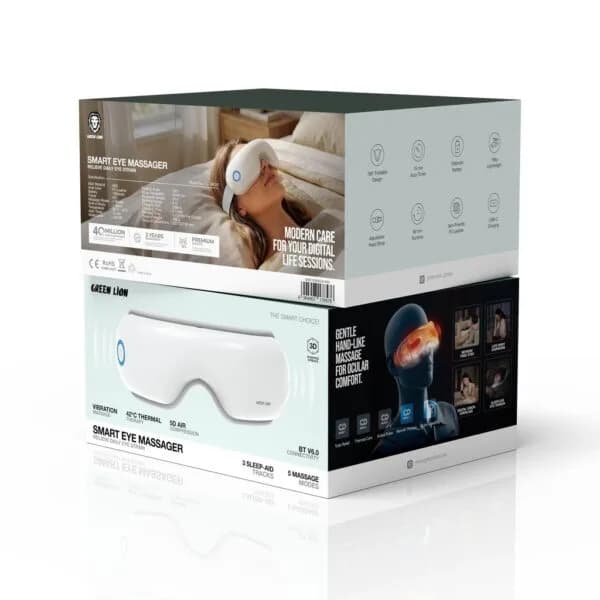 ماساژور هوشمند چشم گرین لاین Greenlion مدل GNEYEMSG41WH با بلوتوث و کمپرس گرم — تصویر ۳