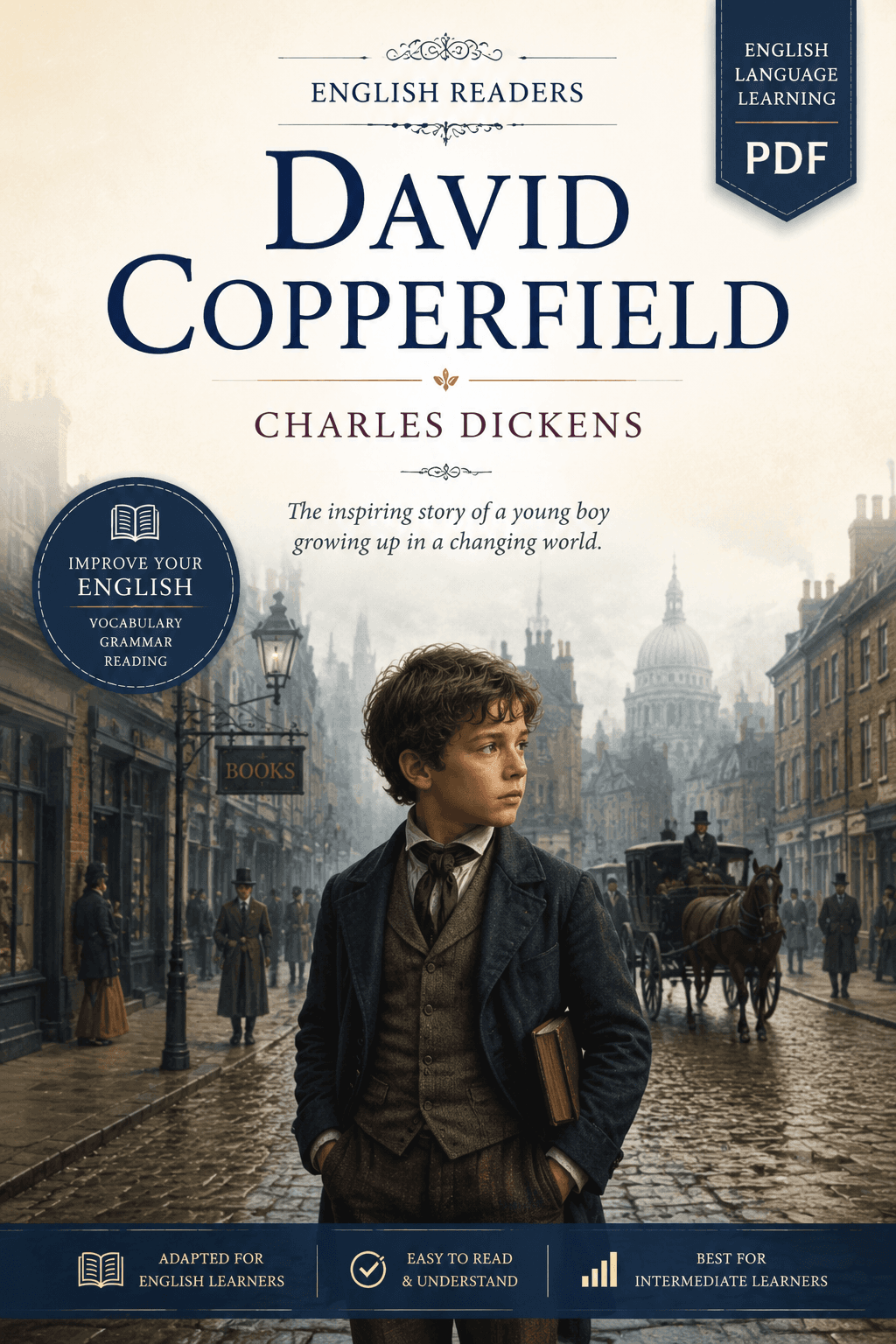 کتاب داستان انگلیسی David Copperfield (دیوید کاپرفیلد) مناسب آموزش زبان PDF | چارلز دیکنز