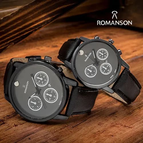 ست ساعت مردانه و زنانه Romanson مدل W7565 (مشکی)