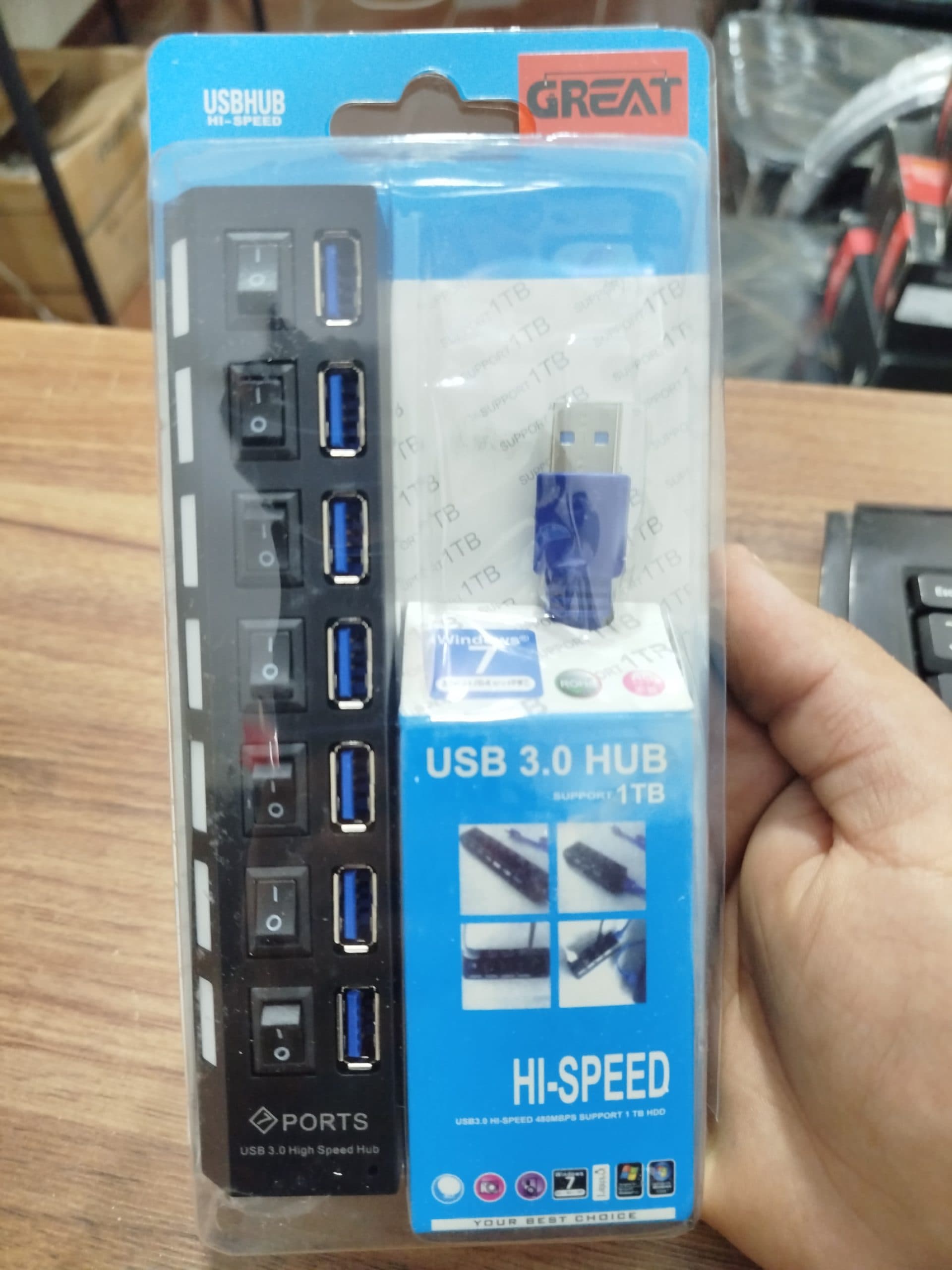 هاب USB 3.0. پورت ۷ کلید دار — تصویر ۲