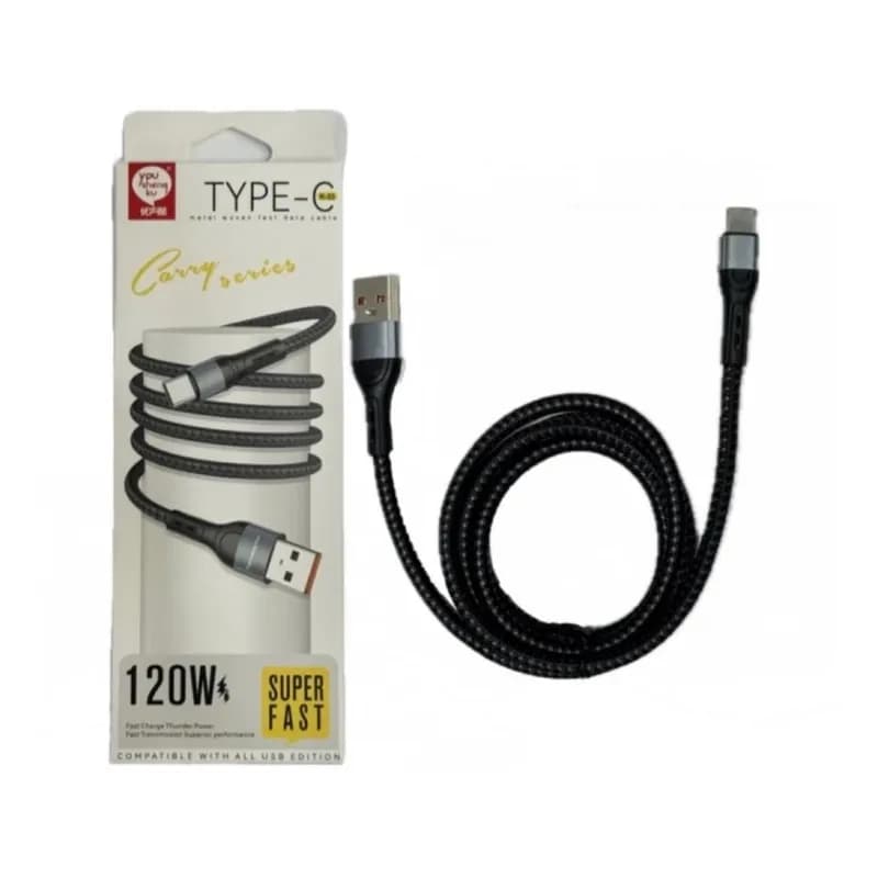 کابل شارژ سوپر فست USB به Type-C مدل K-33 اورجینال | توان 120 وات | شارژ سریع و انتقال اطلاعات — تصویر ۲