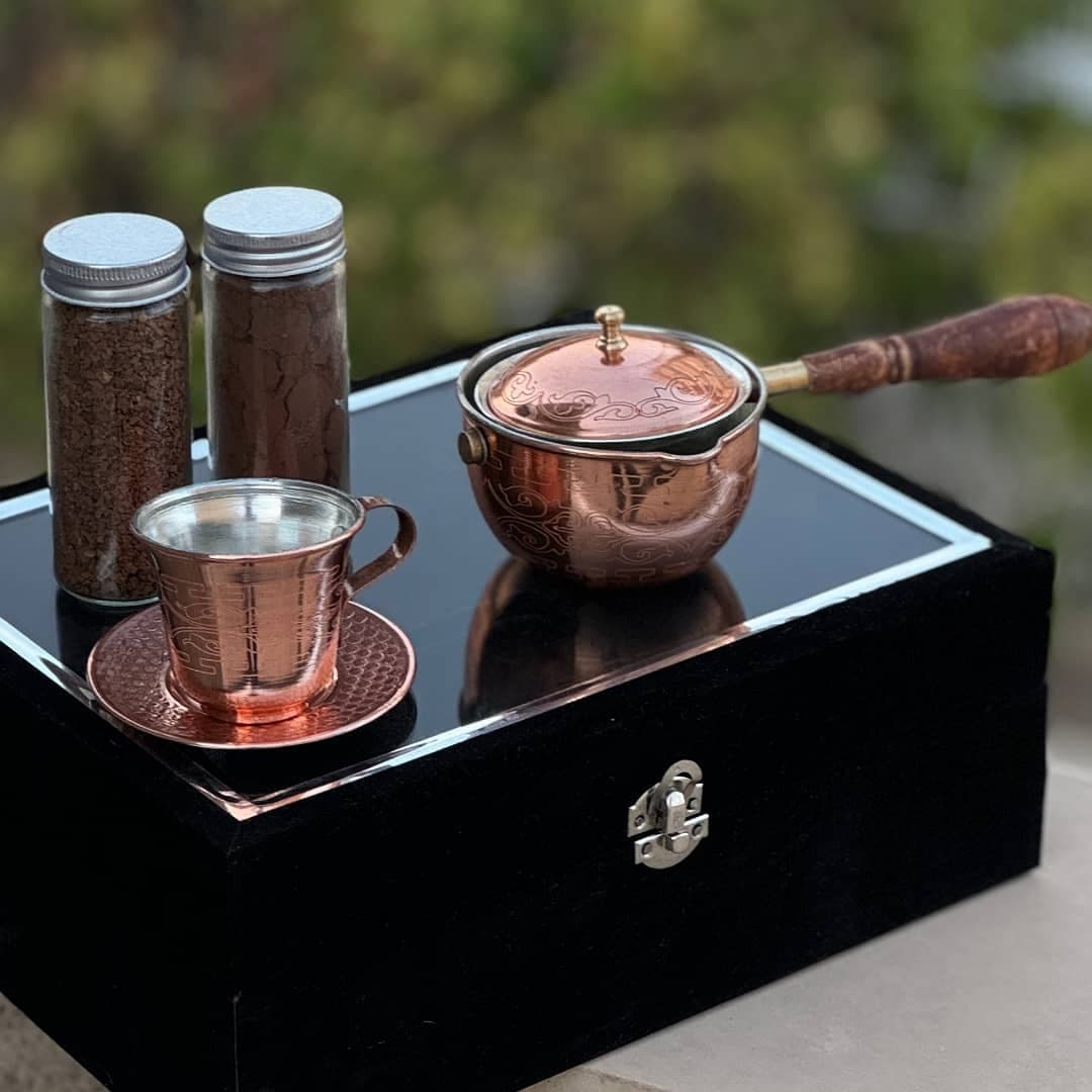 ست هدیه مسی صفوی کد 5205