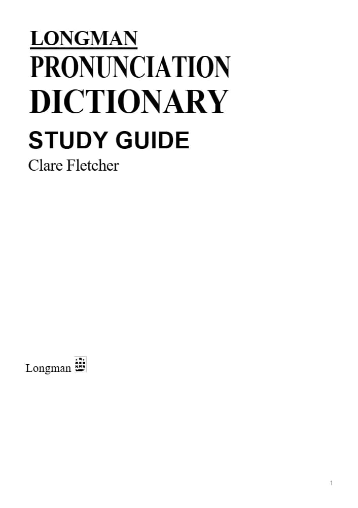 کتاب Longman Pronunciation Dictionary Study Guide (راهنمای مطالعه فرهنگ تلفظ لانگمن) نسخه انگلیسی PDF — تصویر ۳
