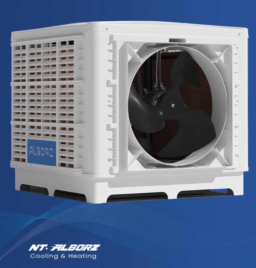 کولر نیروتهویه البرز 18000 بغل زن بدنه پلیمری مدل NTAC9/180F