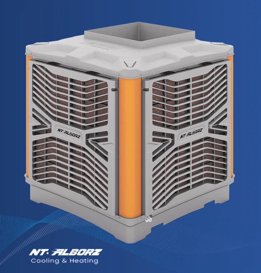 کولر نیروتهویه البرز 8500 بالازن بدنه پلیمری با موتور BLDC مدل BCU85