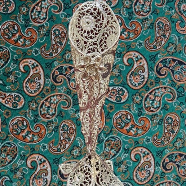 گلدان ملیله‌کاری جفتی سایز کوچک — تصویر ۳