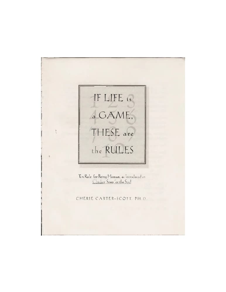 کتاب If Life Is a Game, These Are the Rules (اگر زندگی یک بازی است، این‌ها قوانین آن هستند) نسخه انگلیسی PDF | چری کارتر-اسکات — تصویر ۲