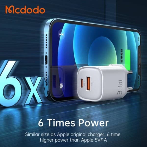 شارژر آداپتور دیواری 2 پورت 33 وات مک دودو مدل MCDODO CH-015 — تصویر ۸