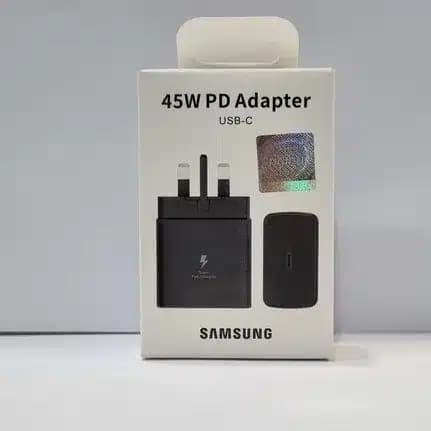 شارژر سه پین SAMSUNG 45W اصل چین ( سوپرفست ) مشکی — تصویر ۴