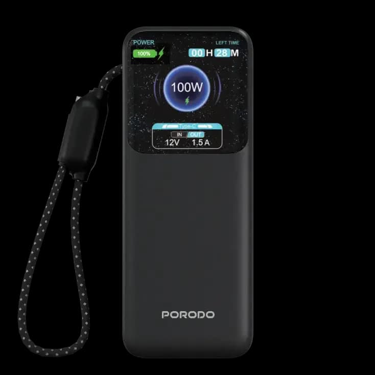 پاوربانک پرودو Polo II 20000 میلیآمپرساعت با کابل USB-C داخلی
