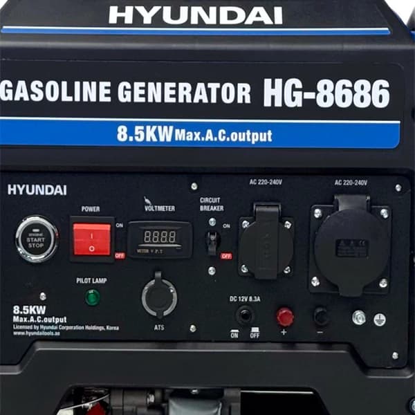 موتور برق بنزینی 8.5 کیووات هیوندای مدل HG-8686 — تصویر ۳