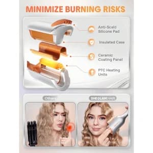 دستگاه فر مو ساحلی شیگلم Sheglam مدل Beach Babe Hair Waver — تصویر ۵
