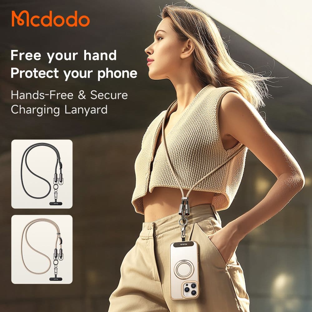 بند آویز موبایل و کابل شارژ تایپ سی به تایپ سی 60وات مک دودو مدل MCDODO CA-683طول 1.2متر — تصویر ۲