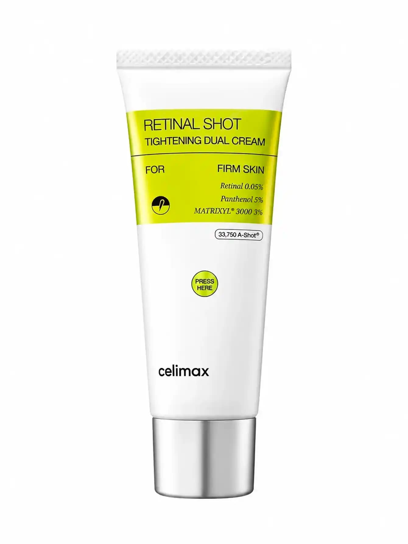 کرم لیفت کننده و ضد چروک دوکاره رتینال شات سلیمکس Celimax