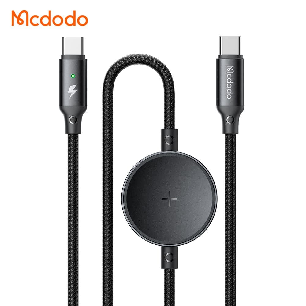 کابل شارژ 2کاره موبایل و ساعت سامسونگ واچ 60 وات تایپ سی به تایپ سی مک دودو مدل MCDODO CA-4170 طول 1.5متر — تصویر ۲