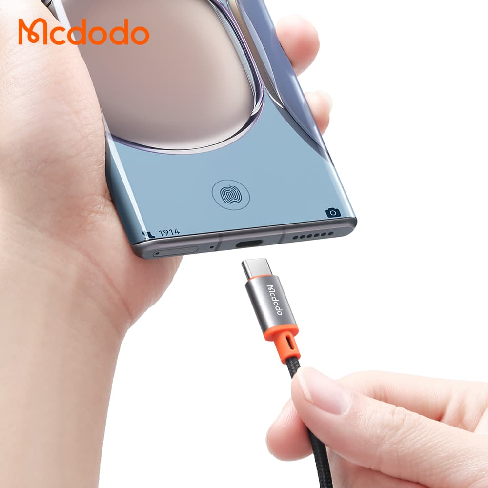 کابل تبدیل فنری تایپ سی به جک 3.5mm هدفون AUX مکدودو MCDODO CA-0900 طول 180 سانتيمتر — تصویر ۴