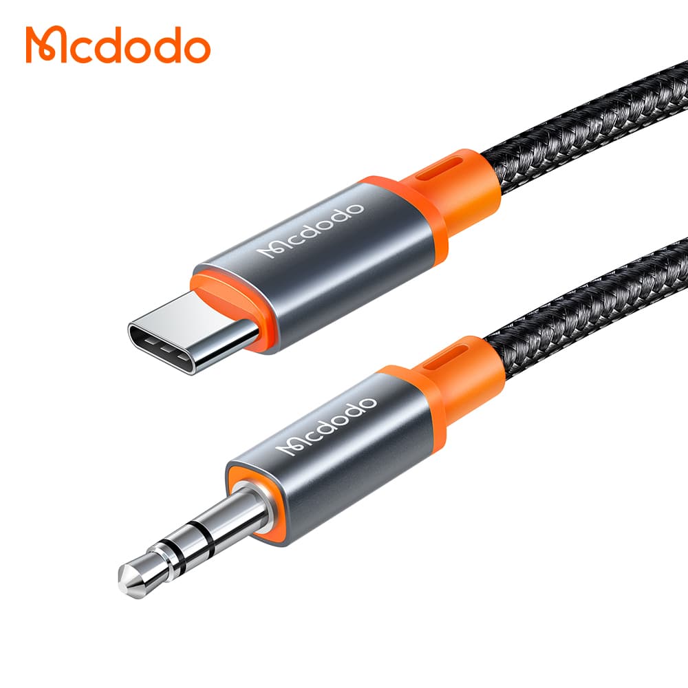 کابل تبدیل فنری تایپ سی به جک 3.5mm هدفون AUX مکدودو MCDODO CA-0900 طول 180 سانتيمتر — تصویر ۷