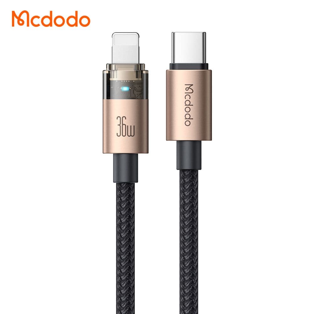 کابل شارژ سریع تایپ سی به لایتنینگ 36 وات کارپلی دودو مدل MCDODO CA-694 طول 1.2متر — تصویر ۳