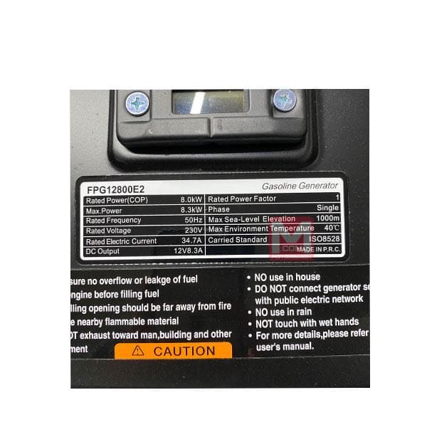 موتور برق فیروکسی 8.3کیلووات مدل FPG12800E2 — تصویر ۷