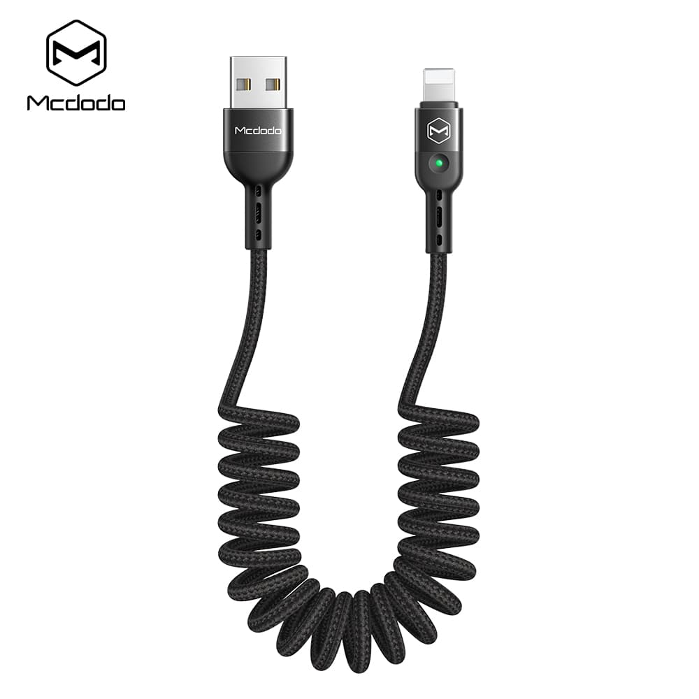 کابل شارژ و انتقال داده فنری لایتنینگ مک دودو مدل MCDODO CA-6410 طول 180 سانتیمتر — تصویر ۳