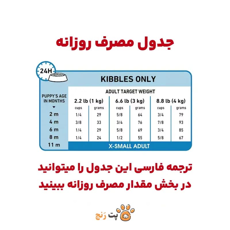 غذای خشک سگ رویال کنین پاپی X-Small Puppy | مخصوص توله‌ سگ نژاد خیلی کوچک ۲ تا ۱۰ ماه — تصویر ۶
