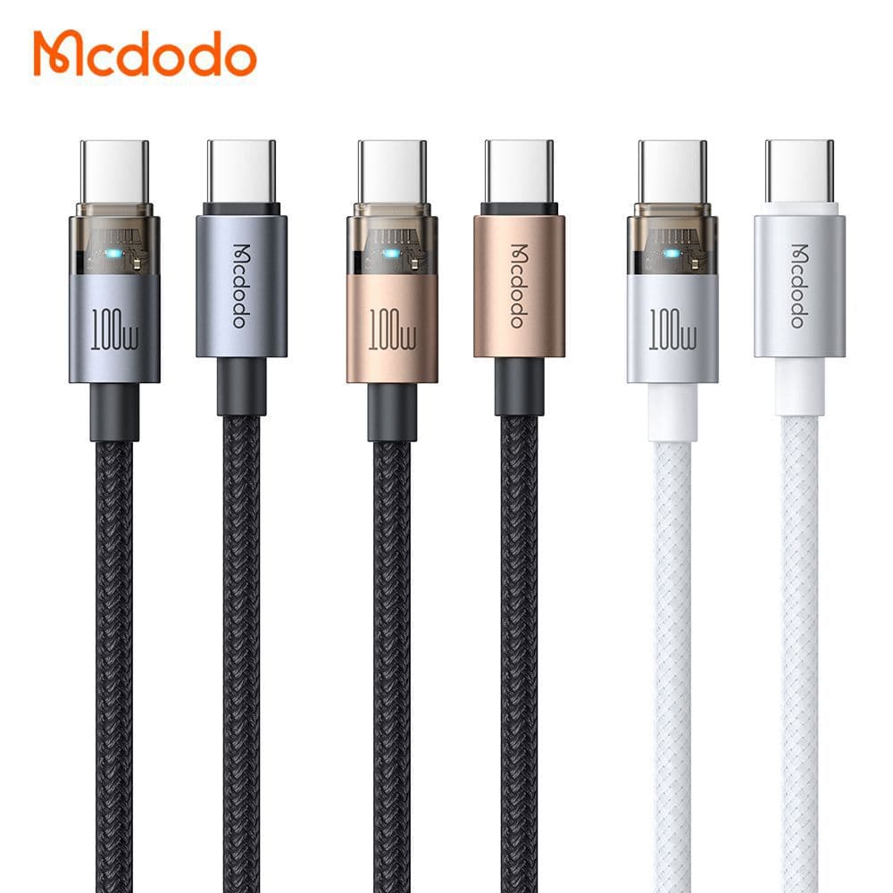 کابل شارژ سریع تایپ سی به تایپ سی 100 وات 5 آمپر مک دودو مدل MCDODO CA-5580 طول 1.2متر